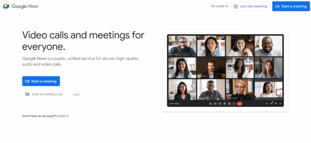SaaS Tools We Use to Manage our Remote Performance Marketing Agency - Google Meet