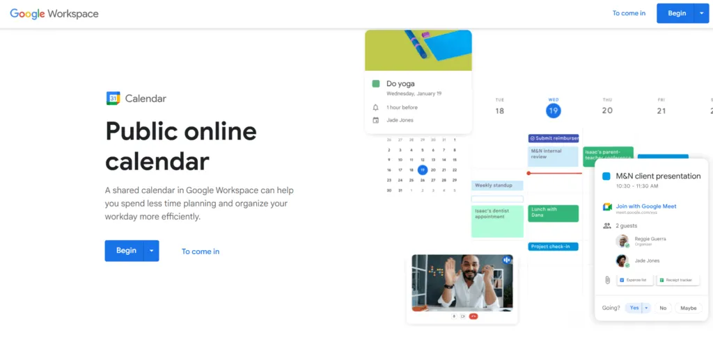 SaaS Tools We Use to Manage our Remote Performance Marketing Agency - Google Calendar