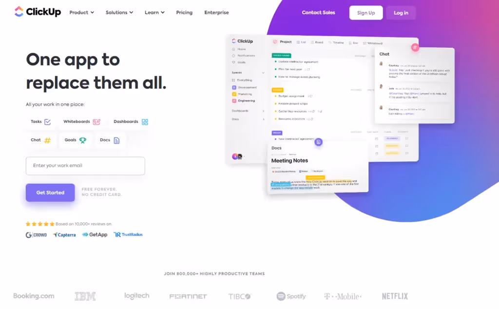 SaaS Tools We Use to Manage our Remote Performance Marketing Agency - ClickUp