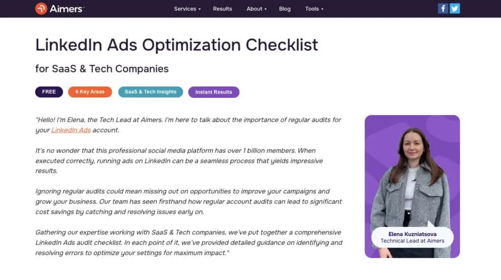 Free Advertising Tool to Optimize Your Campaigns - LinkedIn Ads Optimization Tool
