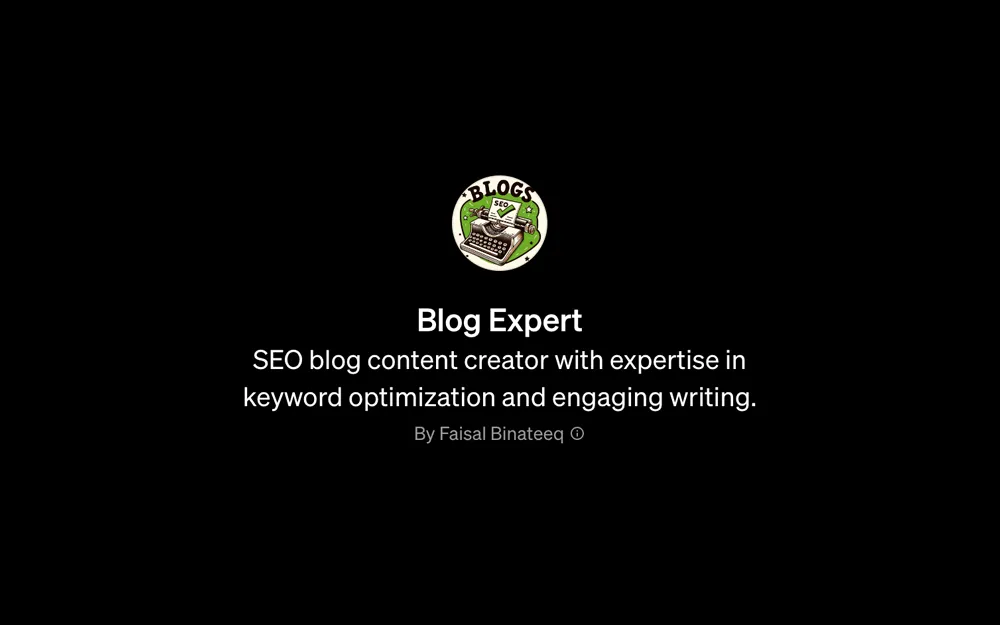 GPT - Blog Expert