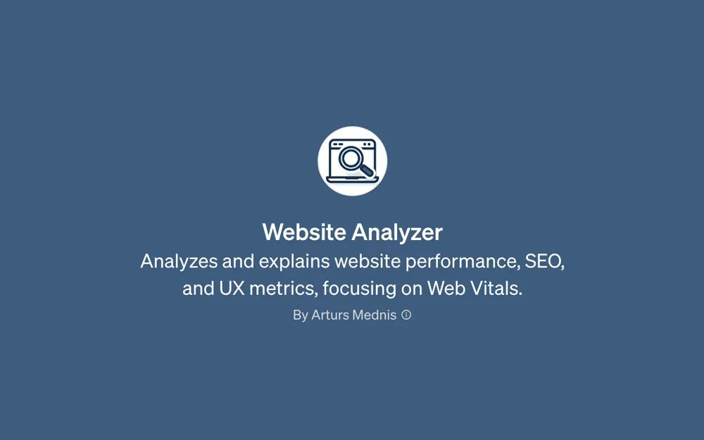 GPT - Website Analyzer