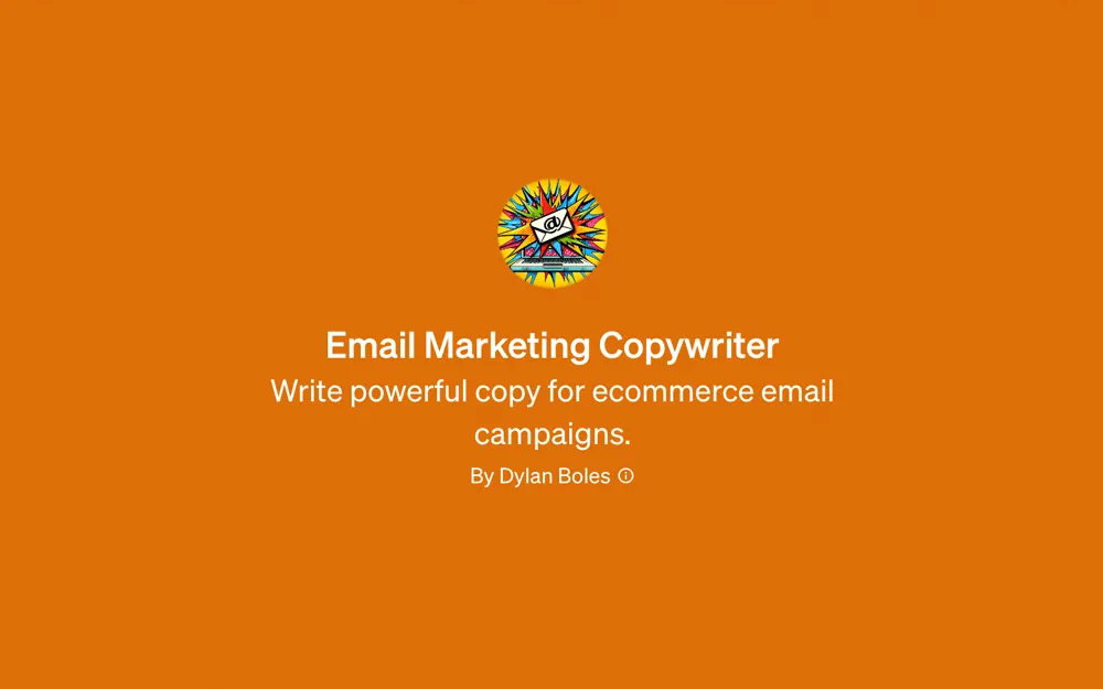 GPT - Email Marketing Copywriter