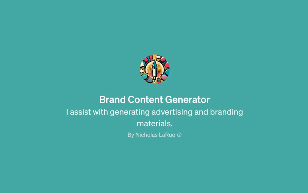 GPT - Brand Content Generator
