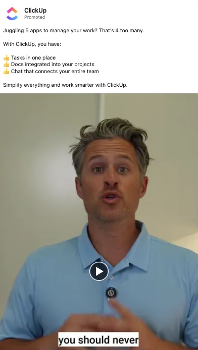 LinkedIn Video Ad Examples & Best Practices ClickUp