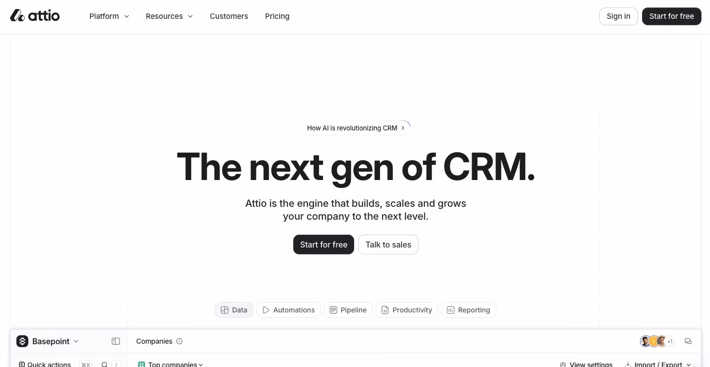 Attio 8 Free Marketing Tools for SaaS & Tech Startups Aimers