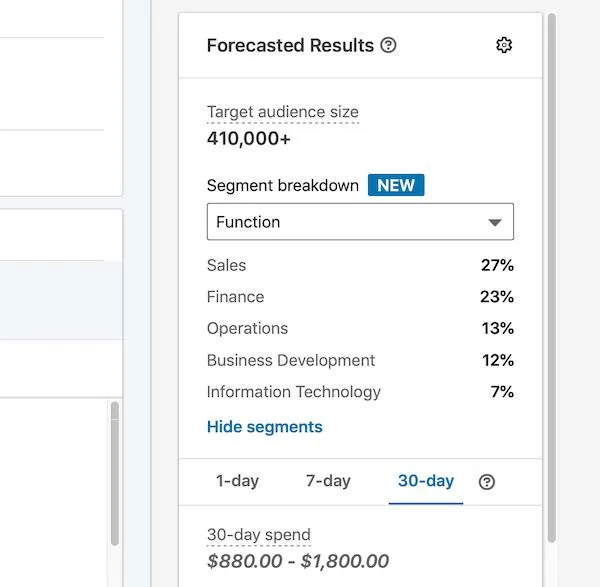 LinkedIn Ads Optimization Tactics Audience Size