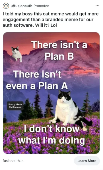 FusionAuth Best Reddit Ad Examples