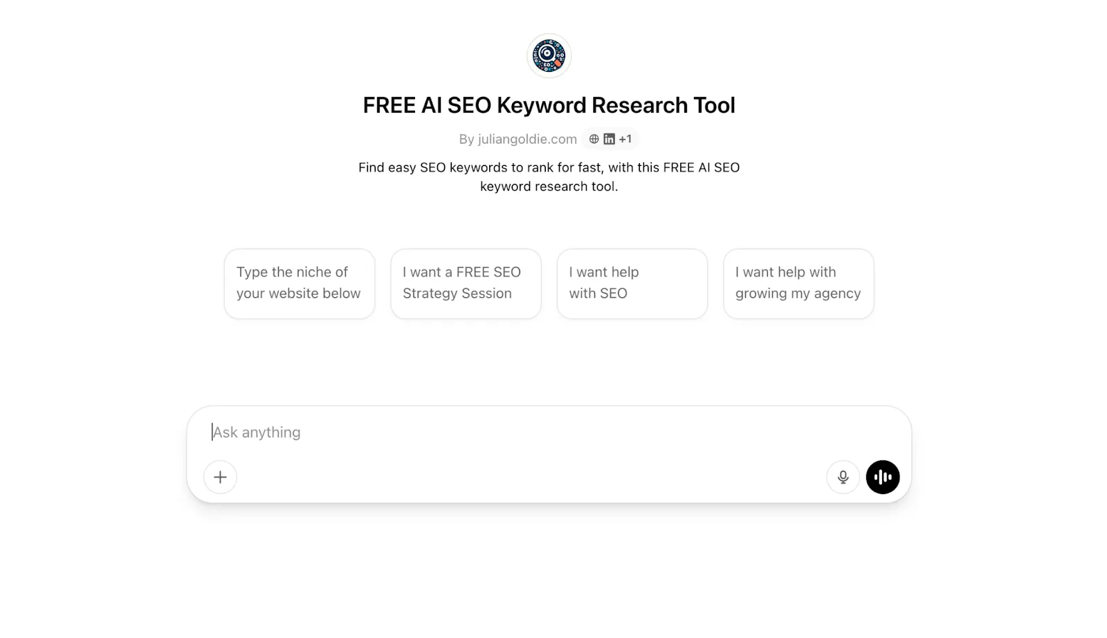 FREE AI SEO Keyword Research Tool Best GPTs