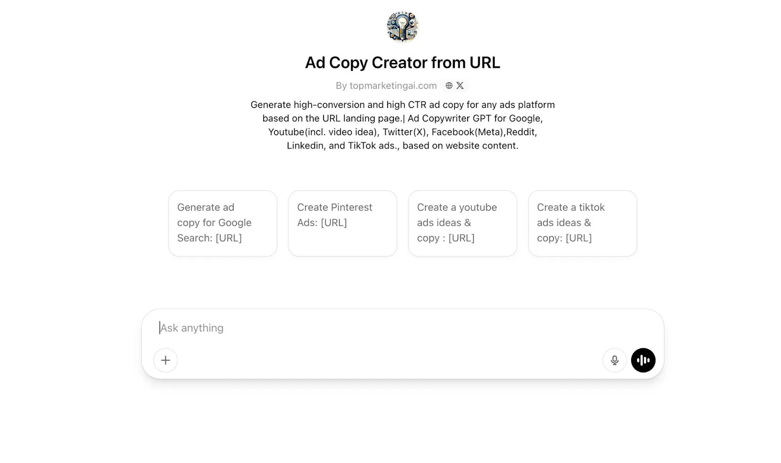 Ad Copy Creator Best GPTs