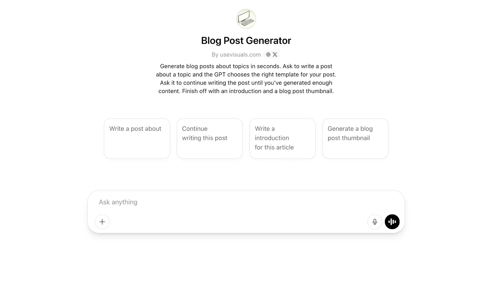 Blog Post Generator Best GPTs