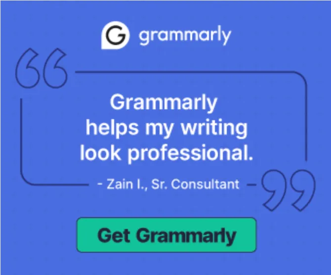 Grammarly ad example