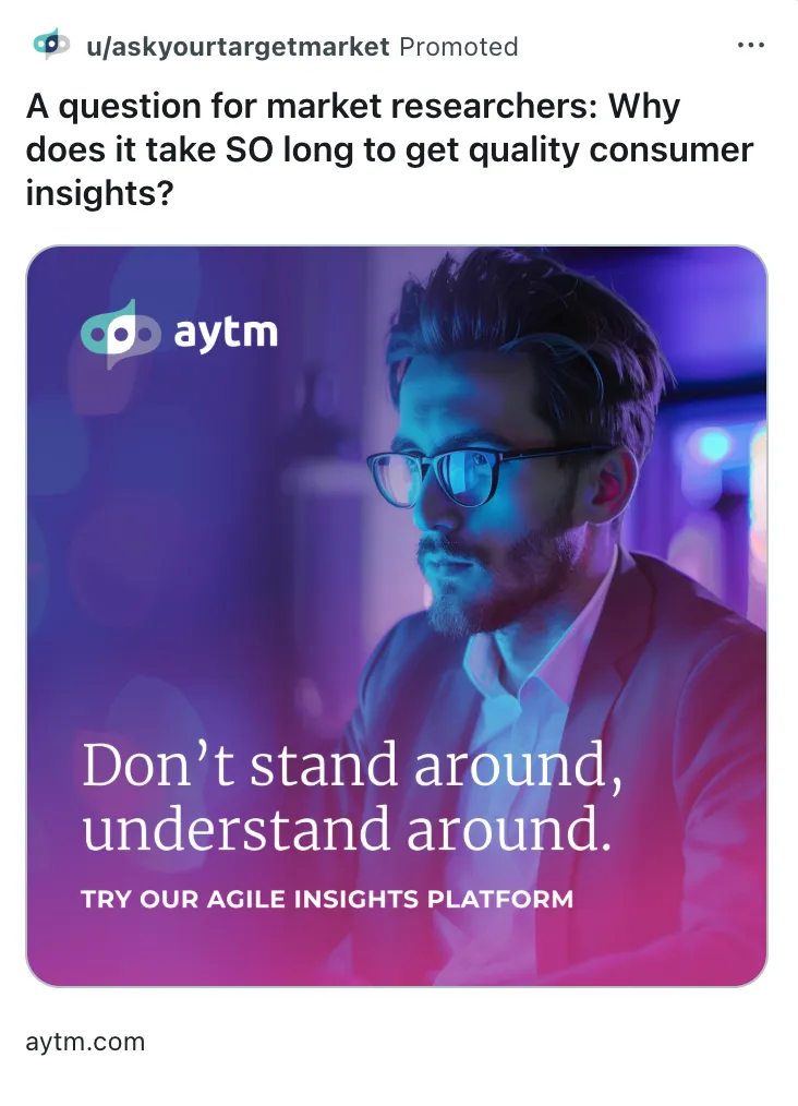 Reddit Ad by aytm