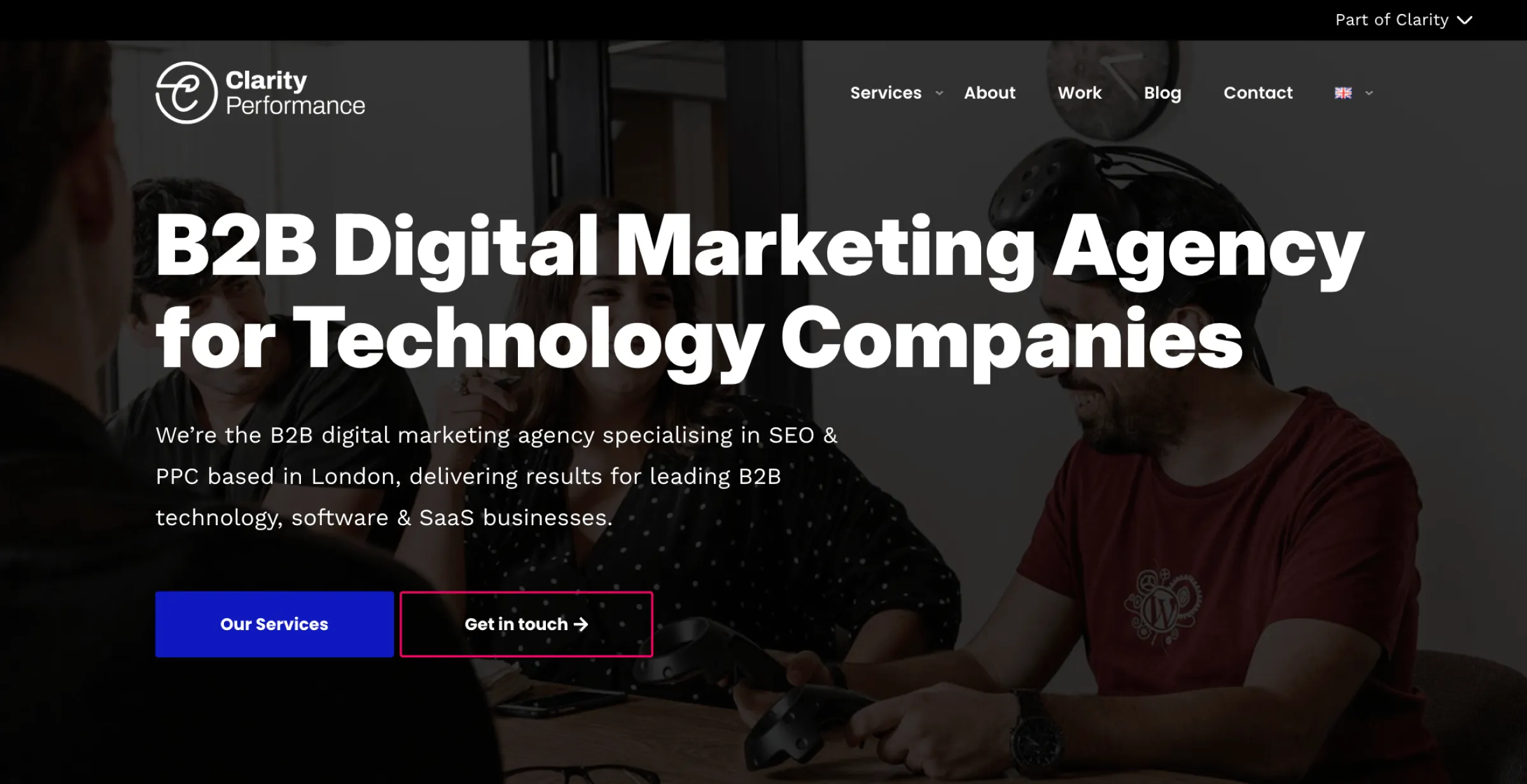 Clarity Performance website