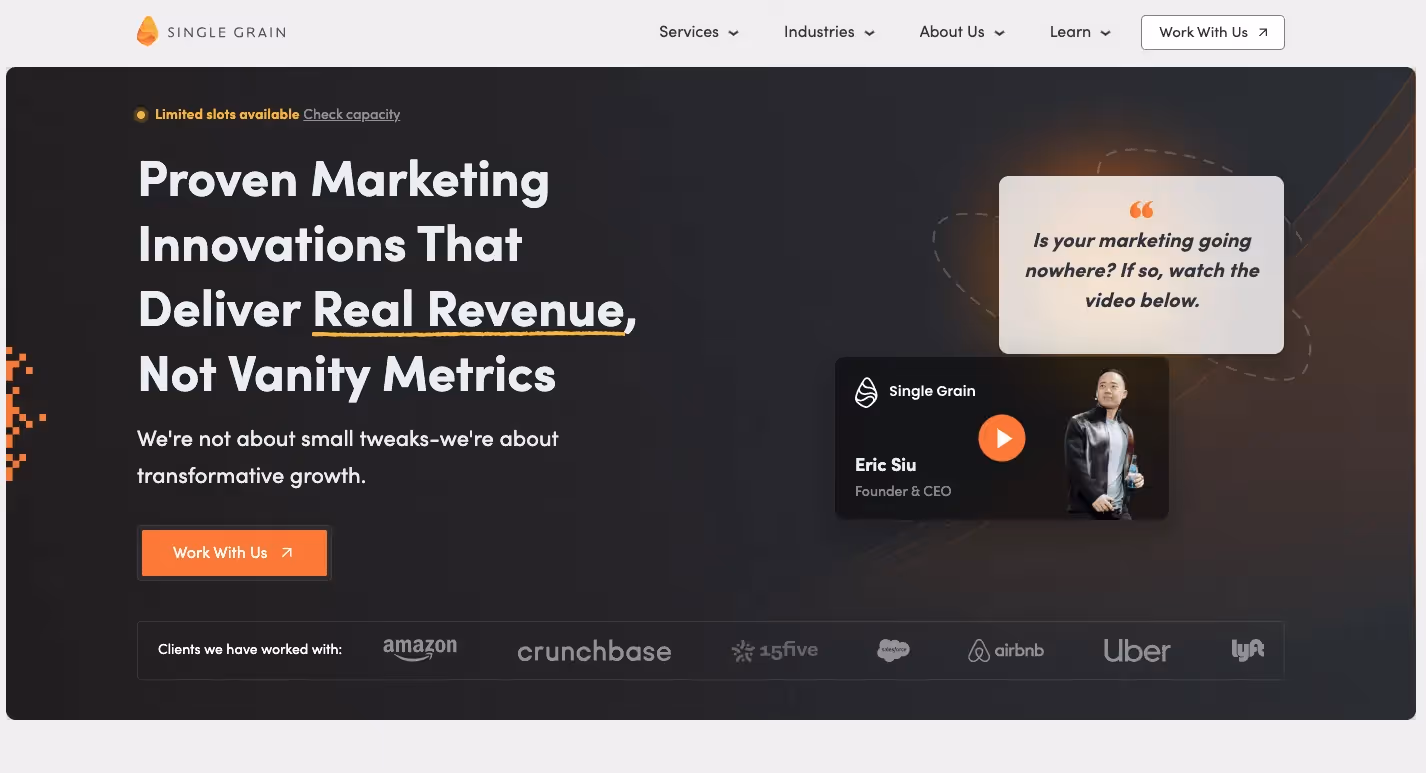 Single Grain website