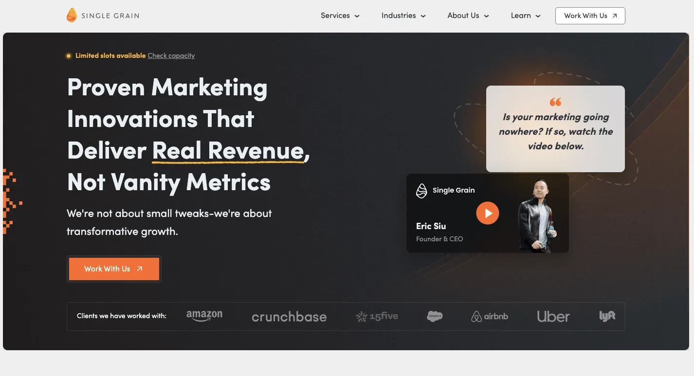 Single Grain website