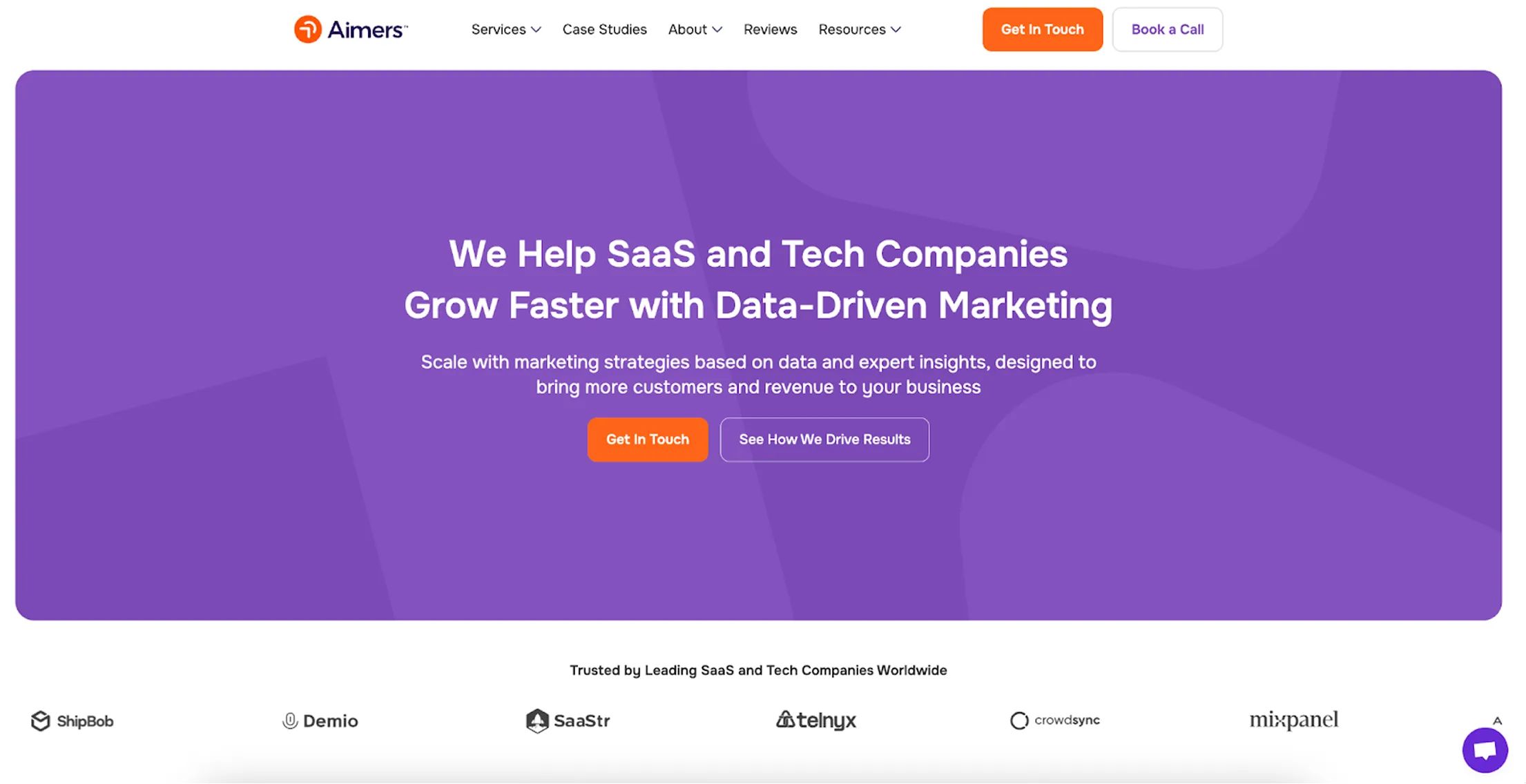 Aimers website screenshot