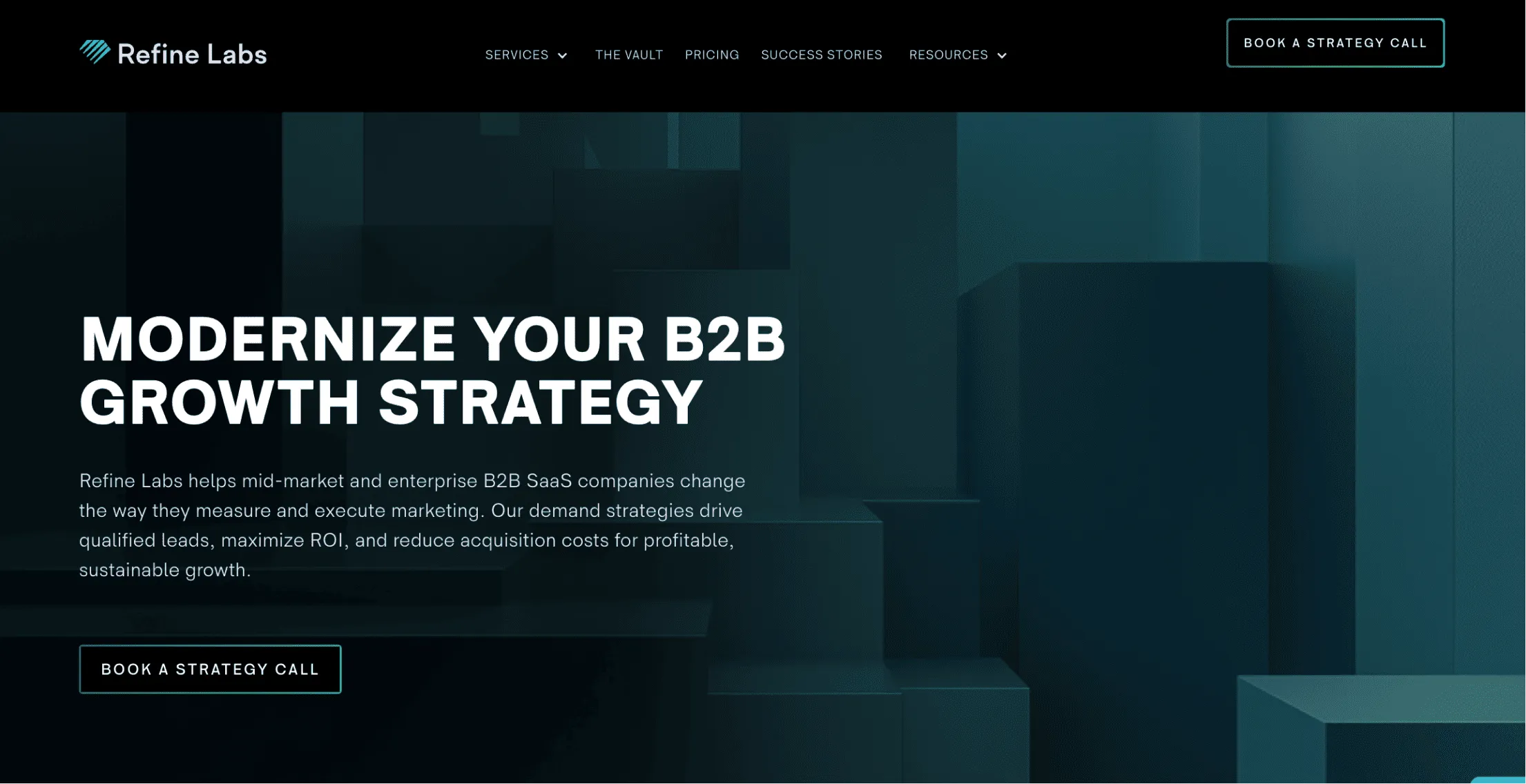 Refine Labs website screenshot
