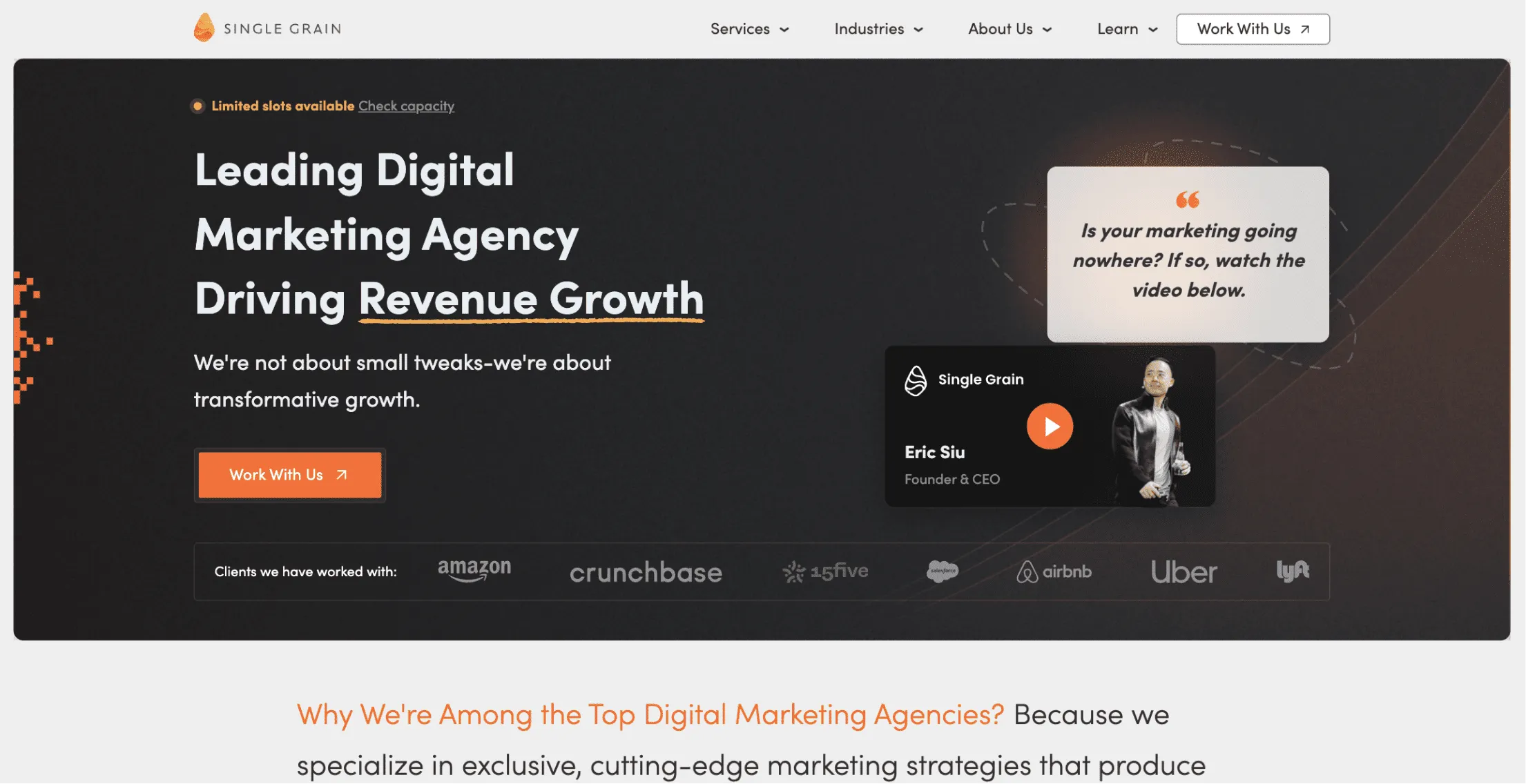 Single  Grain website screenshot