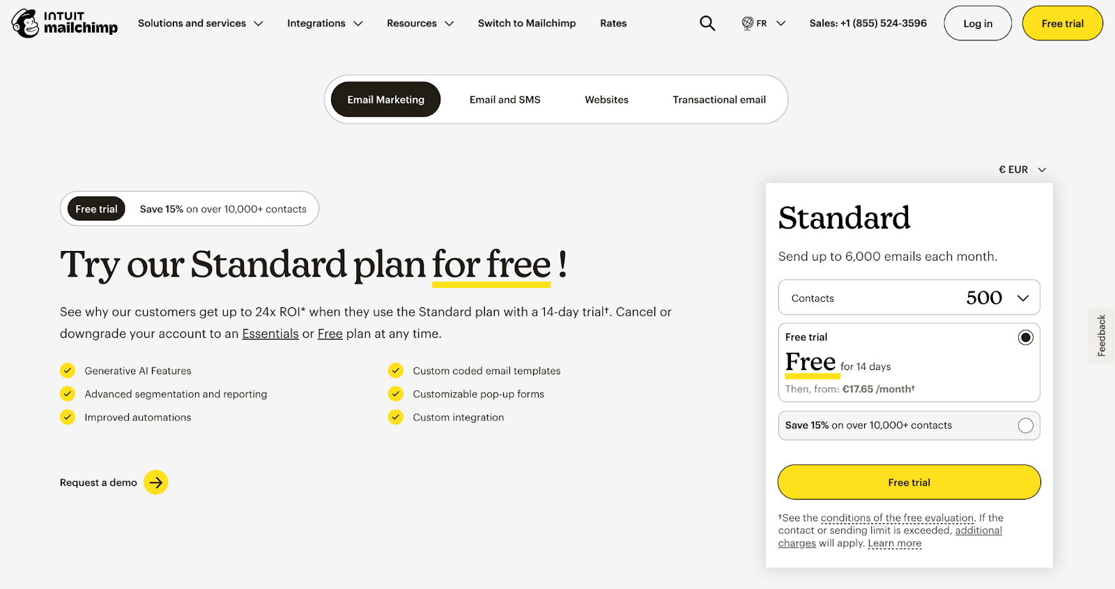 Mailchimp website