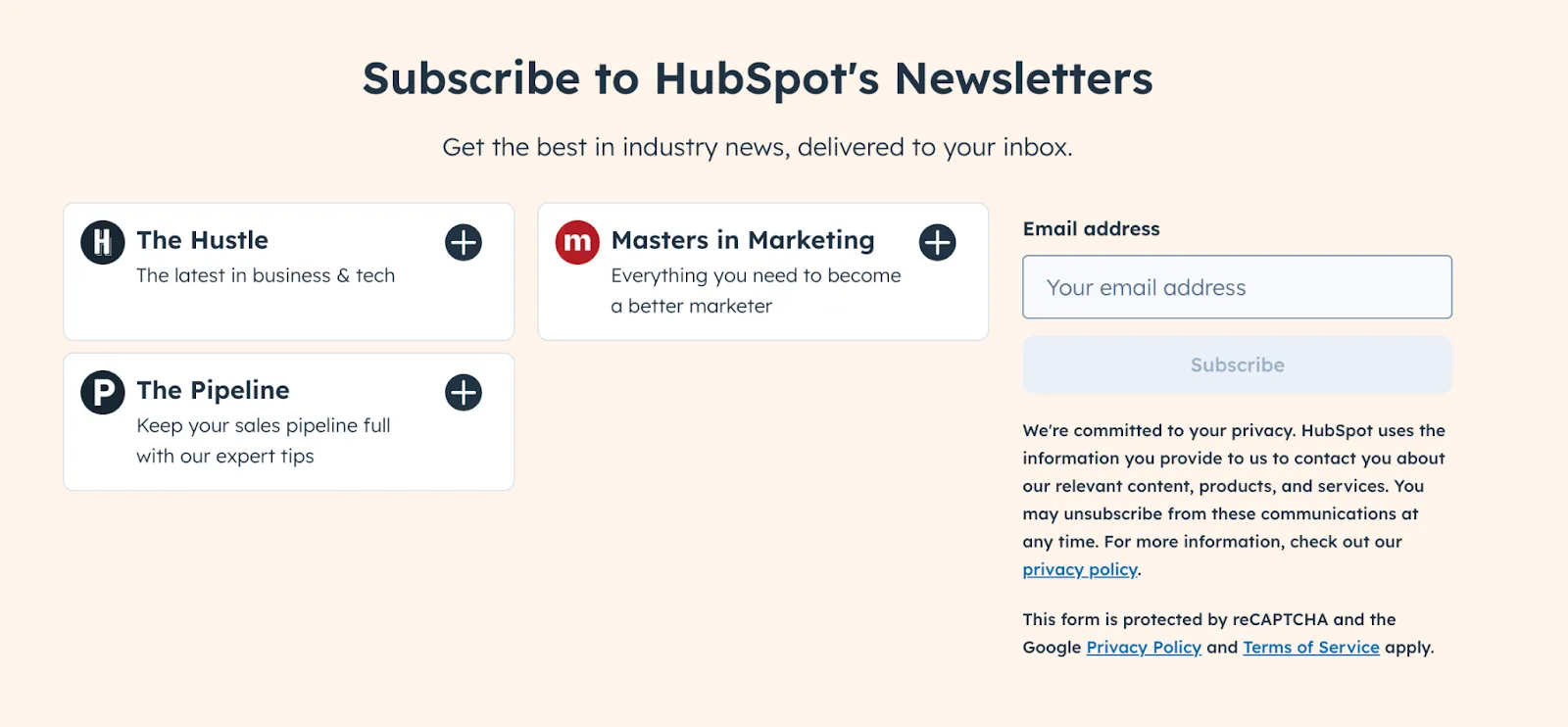 Hubspot website