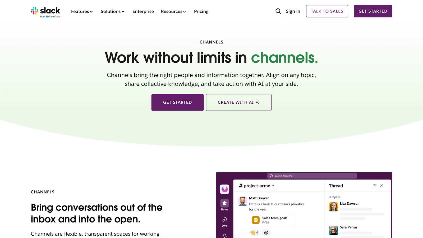 Slack website