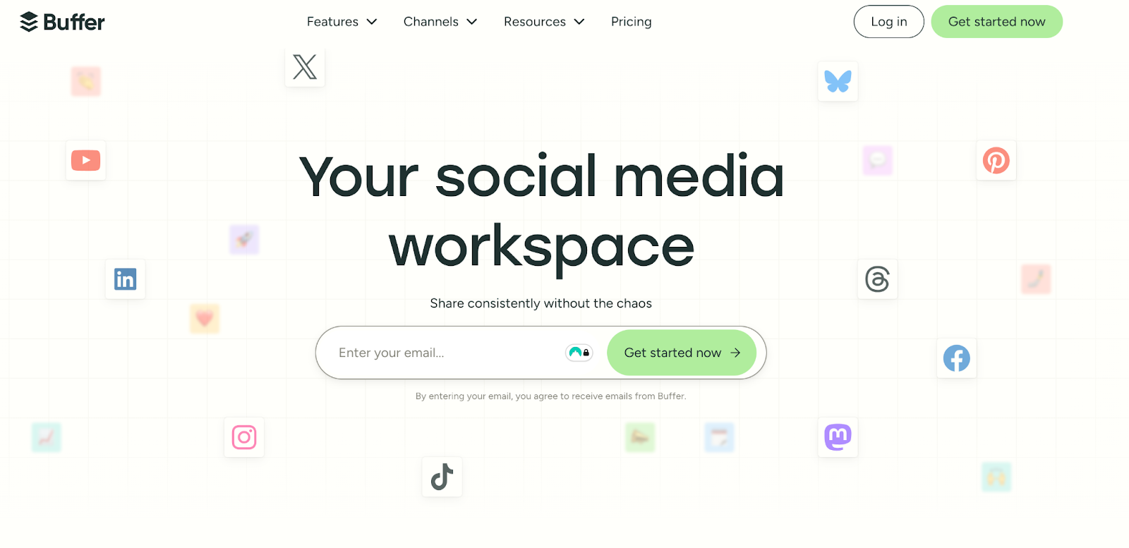 Buffer website screenshot