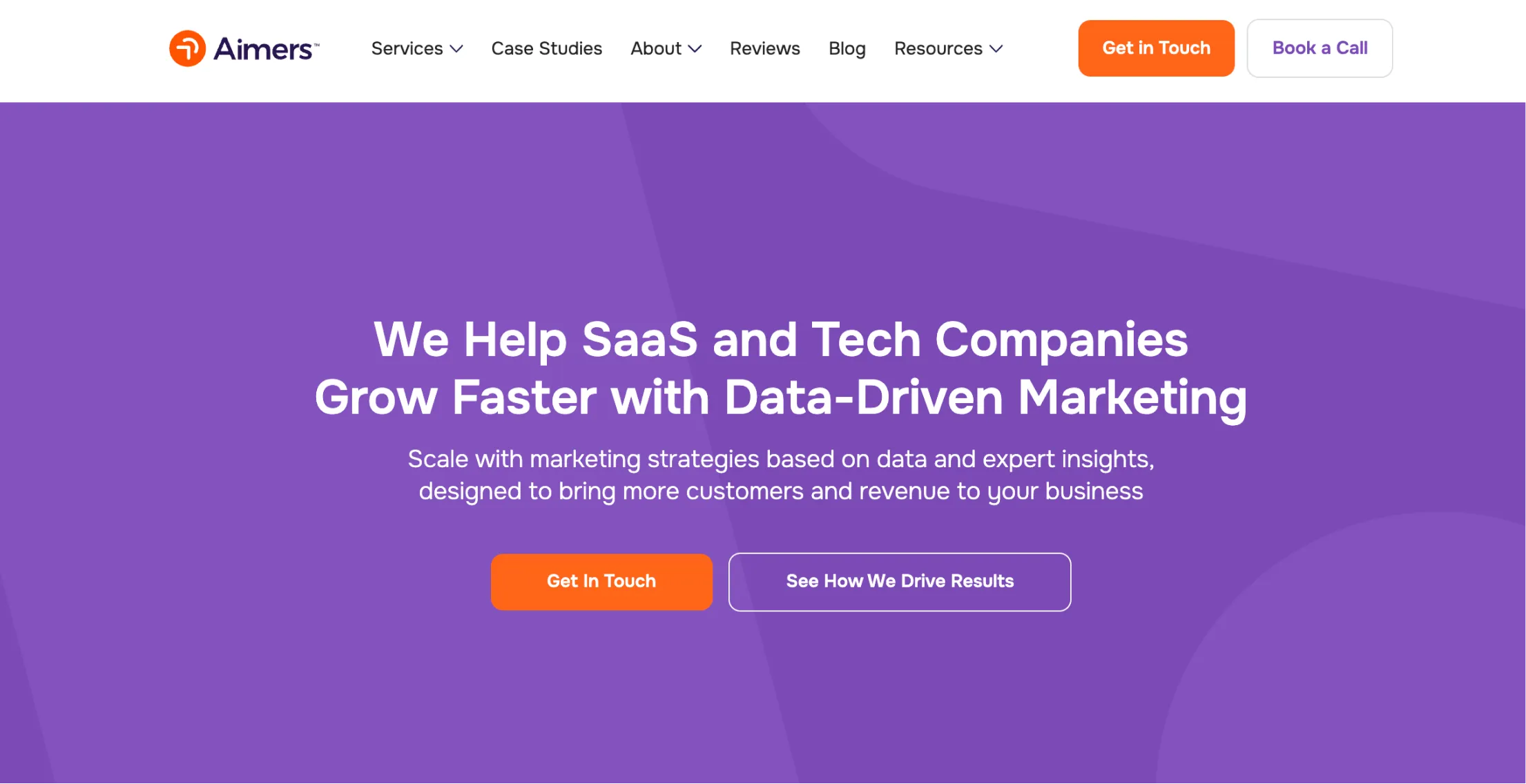 Website screenshot: Aimers Agency