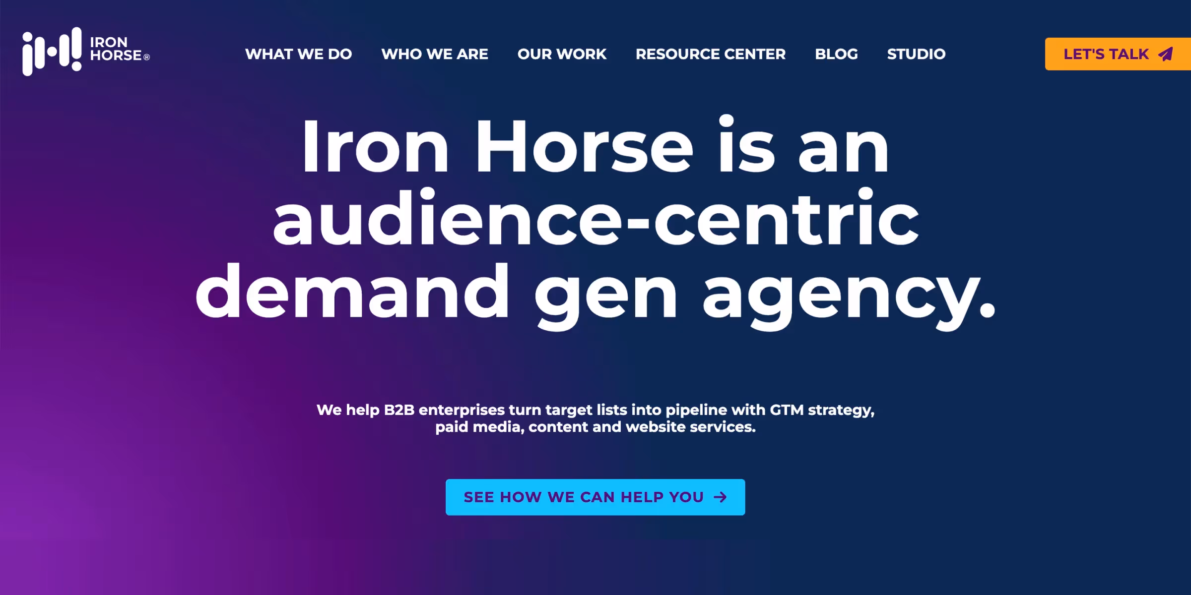 Website screenshot: Iron Horse