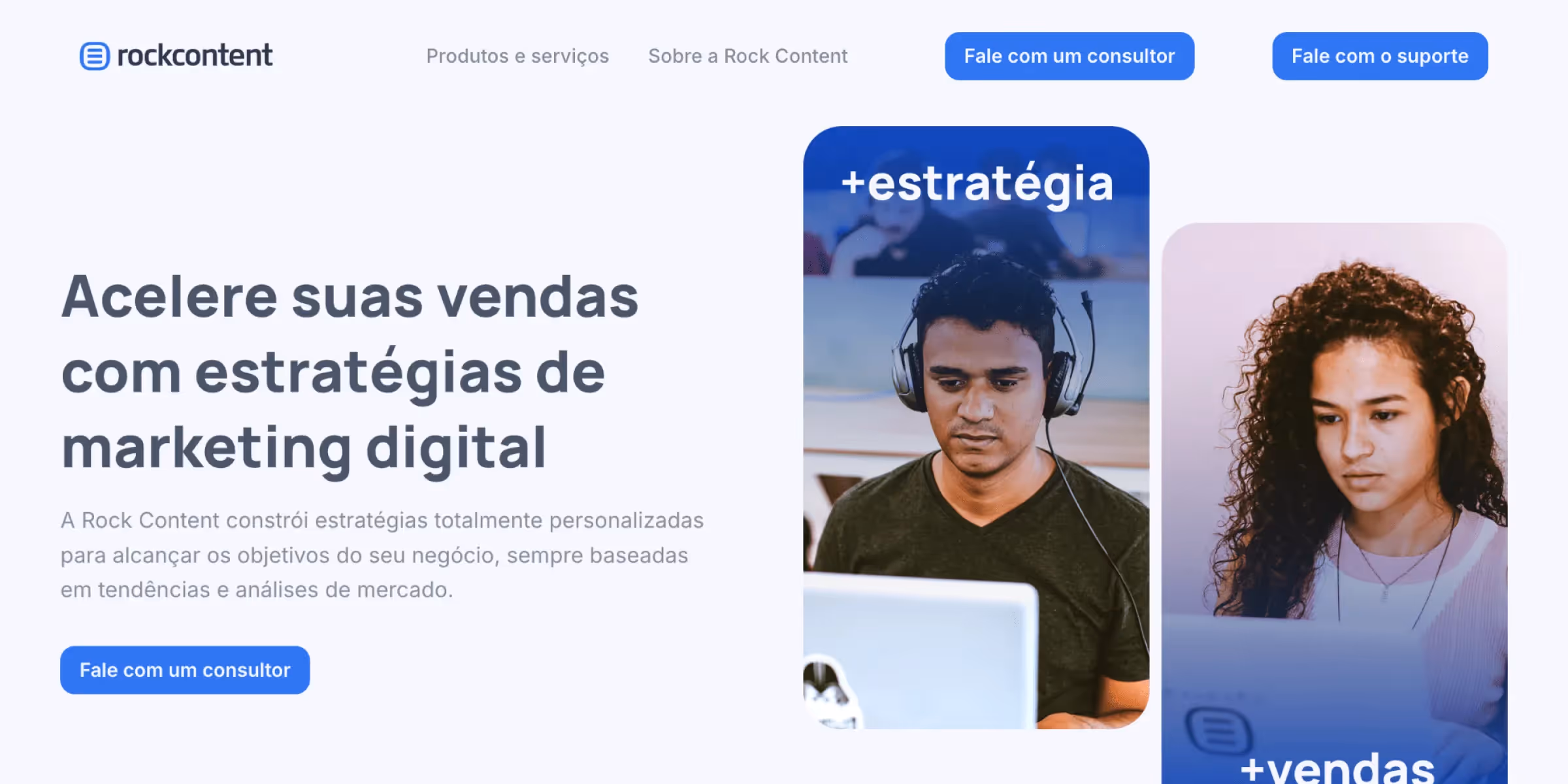 Website screenshot: Rock Content