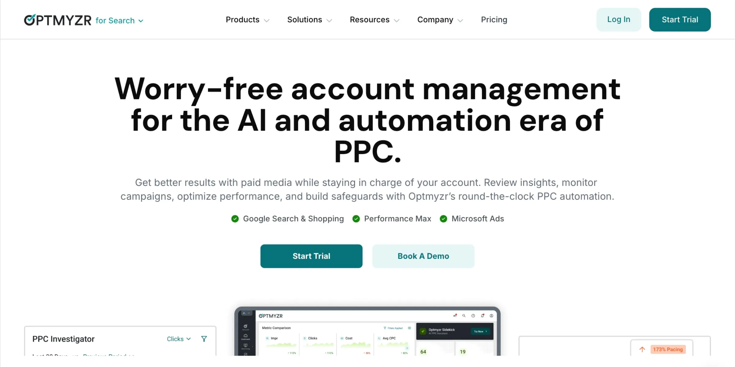Agency #10: Optmyzr - AI-Powered Google Ads Strategy for SaaS Success