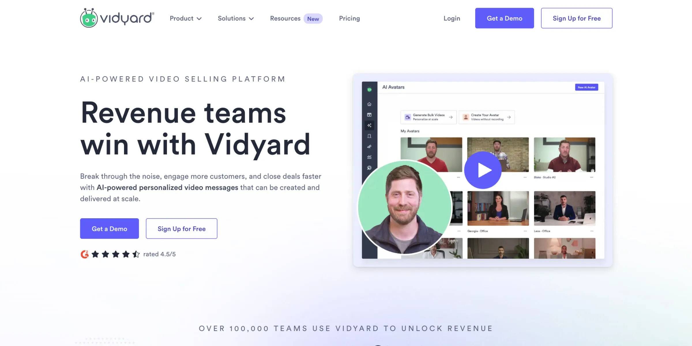 Vidyard homepage