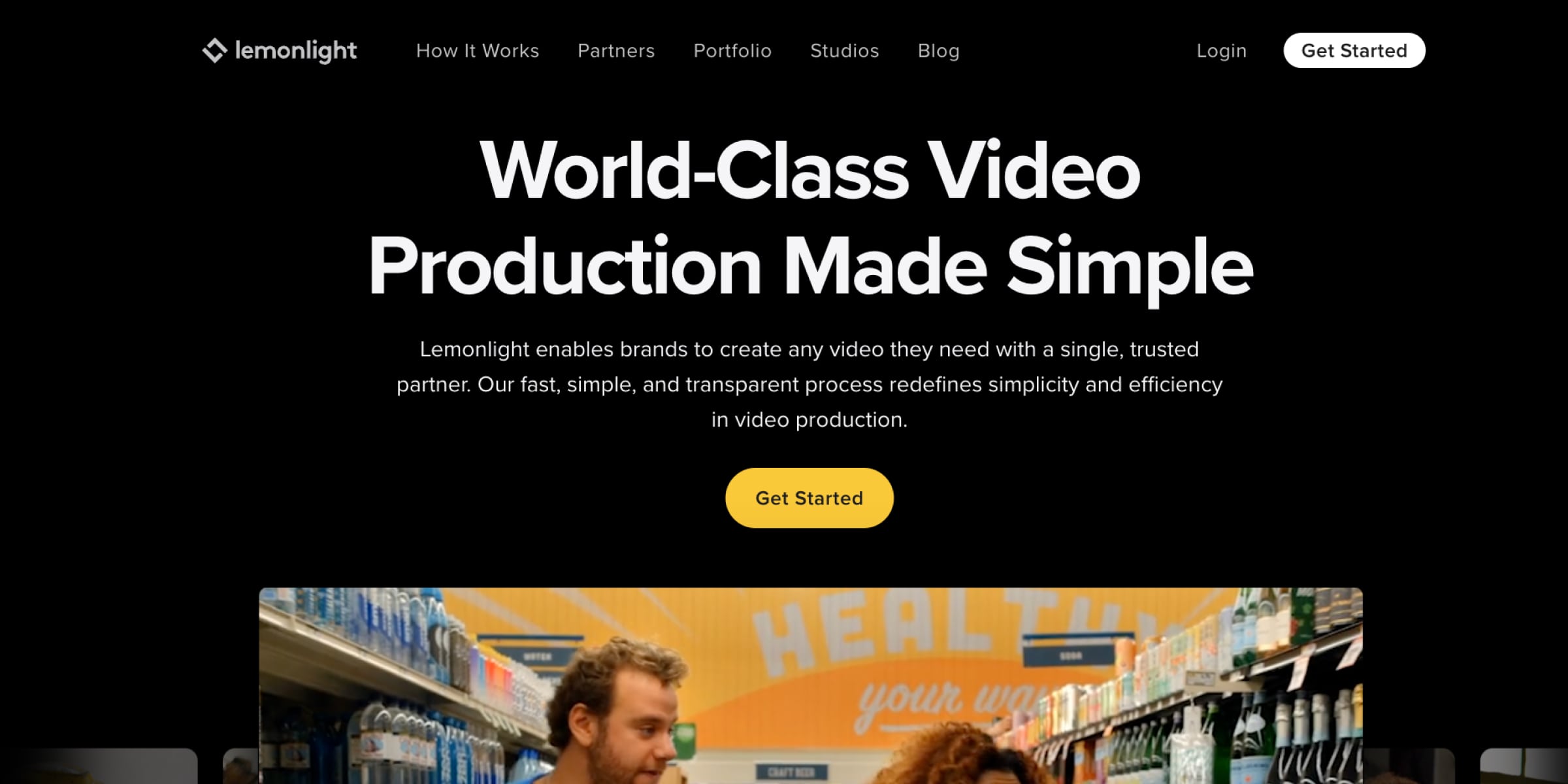 Lemonloght homepage