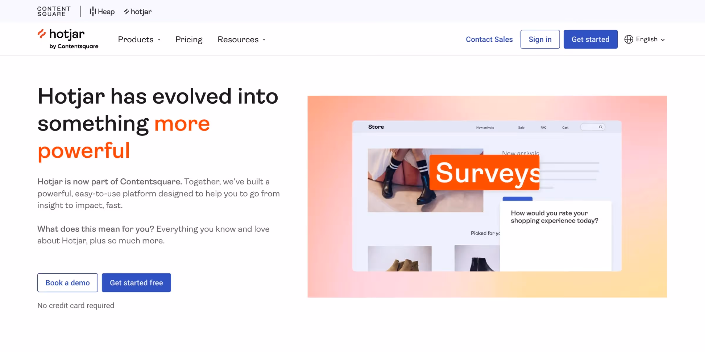 Hotjar homepage