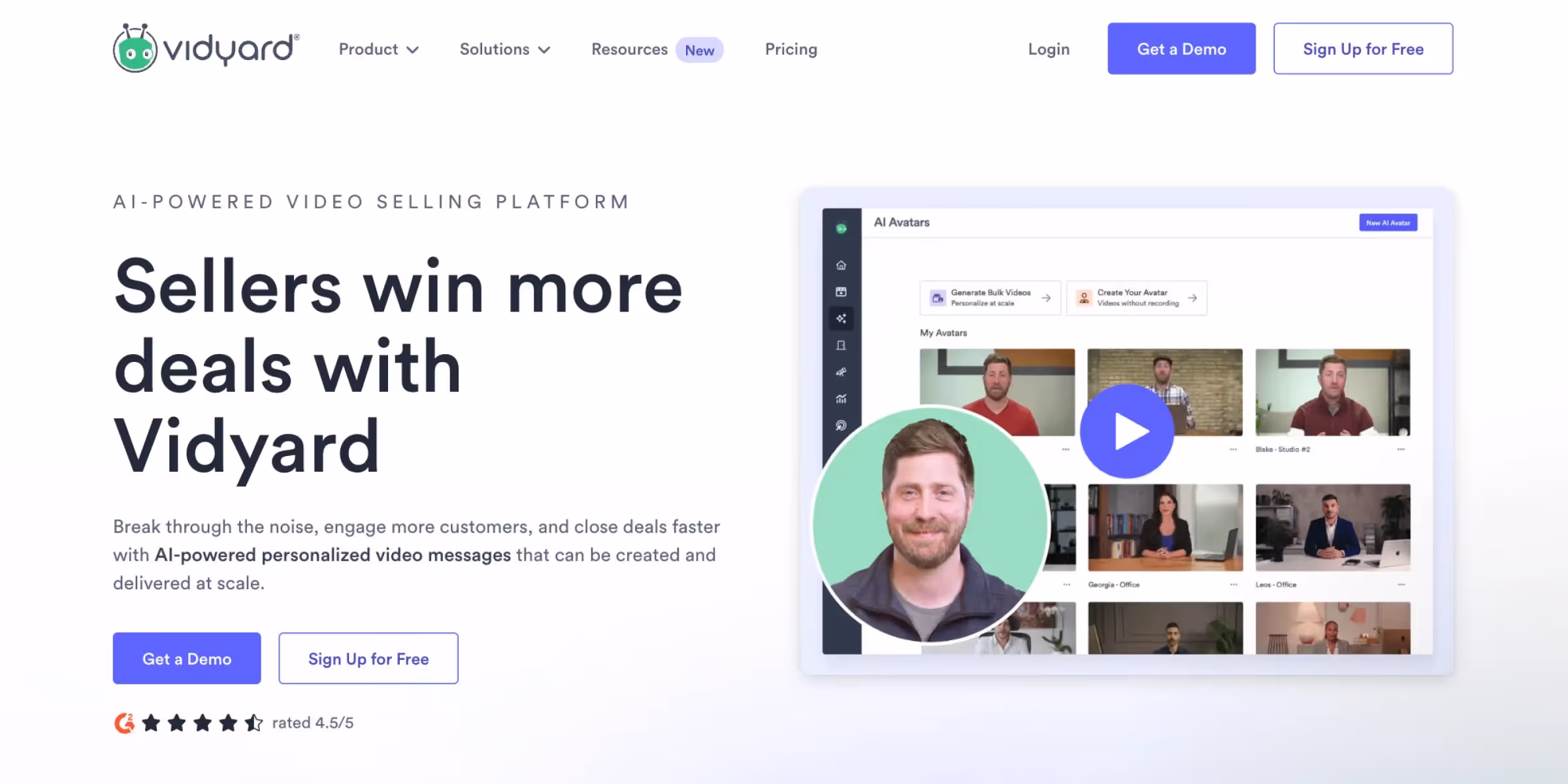 Vidyard homepage