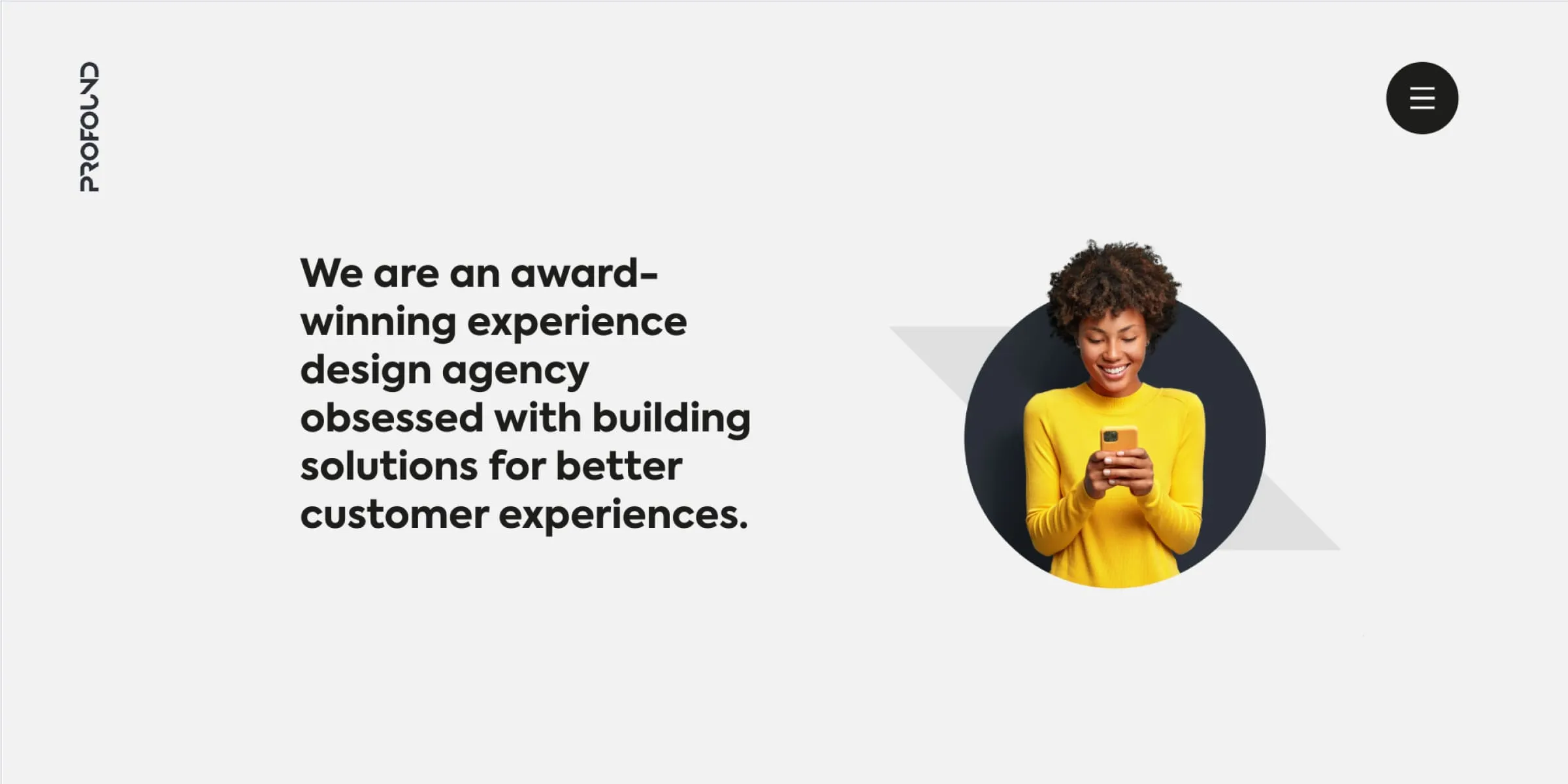 Profound Digital homepage