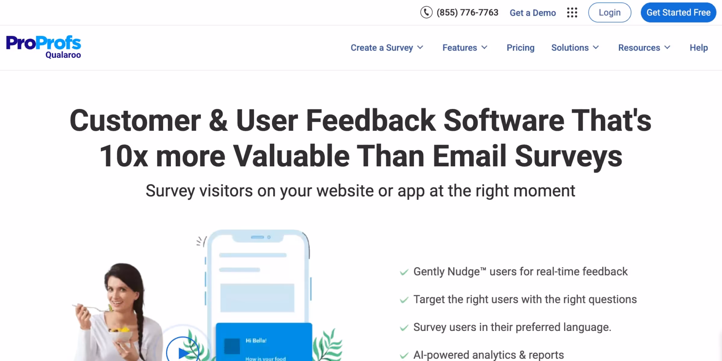 Qualaroo homepage