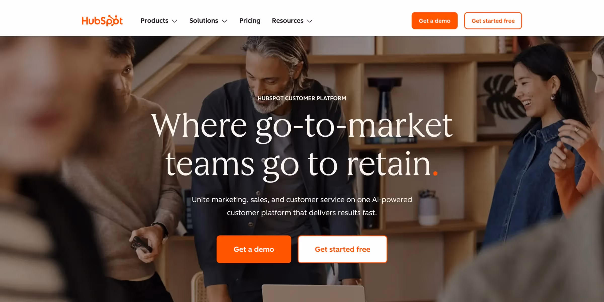 HubSpot homepage