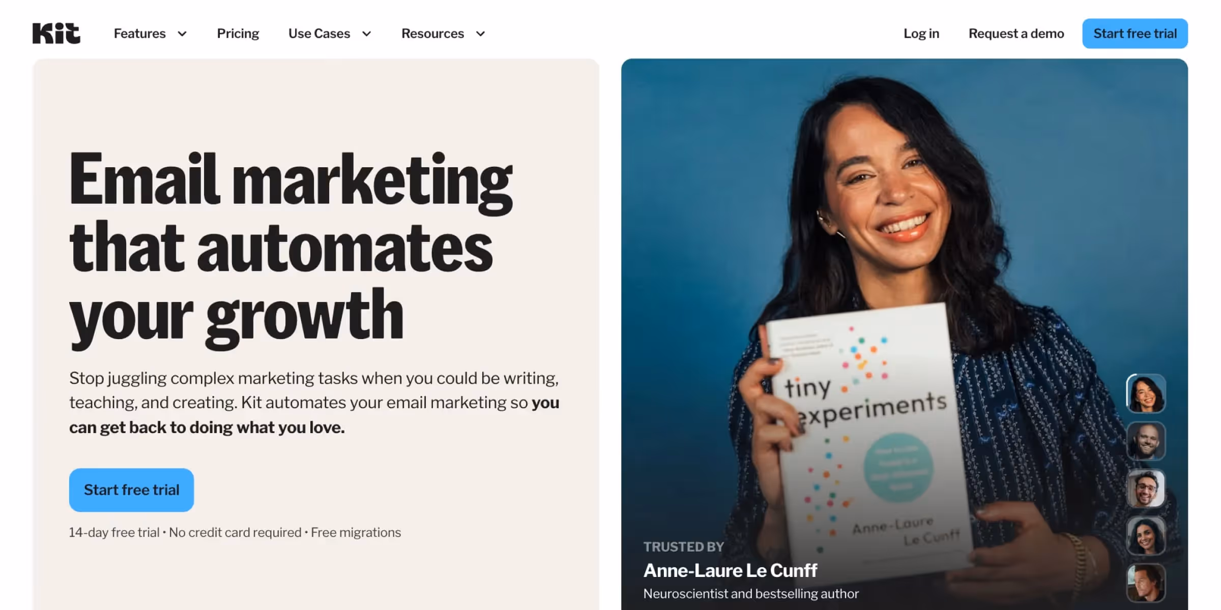 ConvertKit homepage
