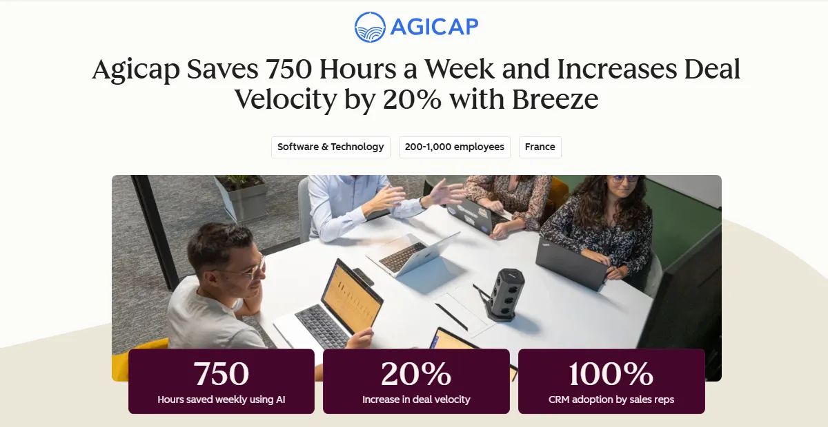 Agicap website screenshot