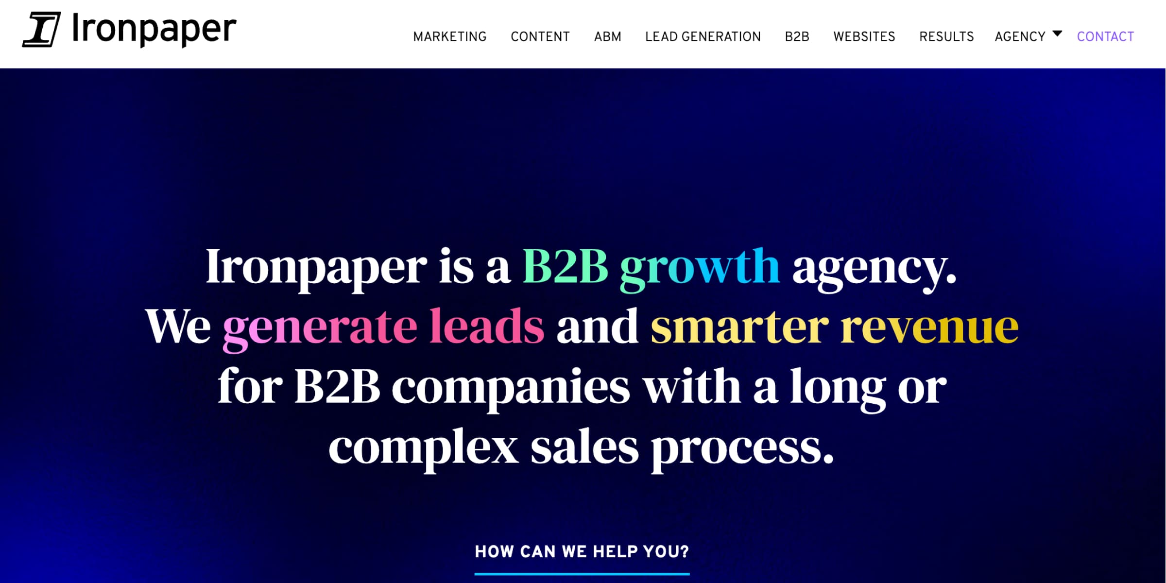 Ironpaper homepage