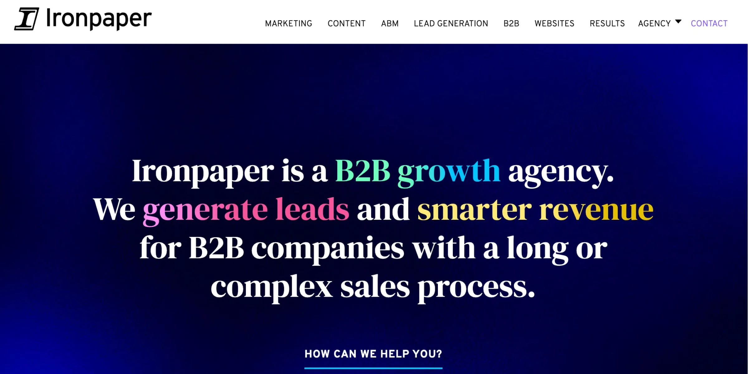 Ironpaper homepage