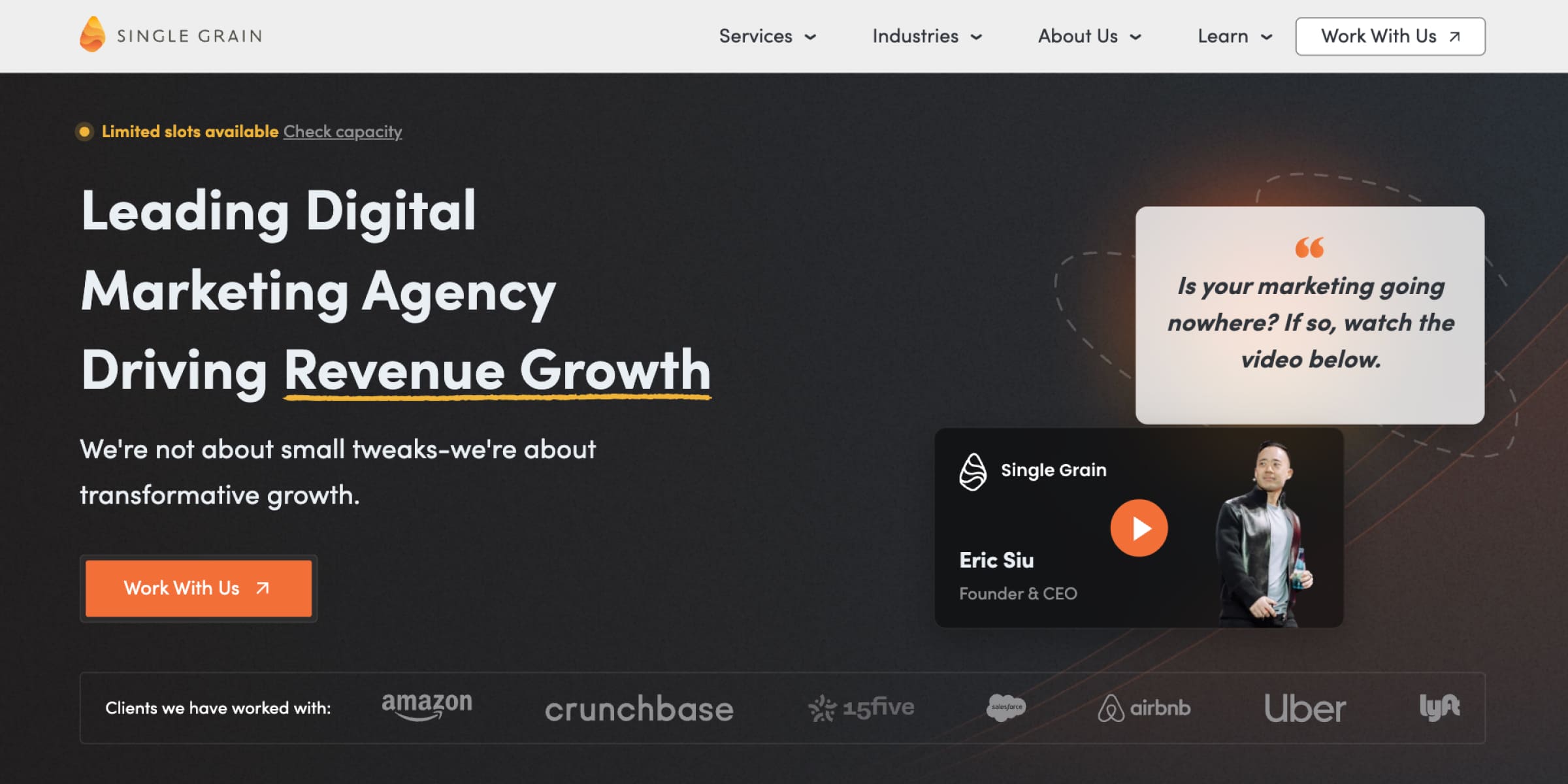 SIngle Grain Homepage