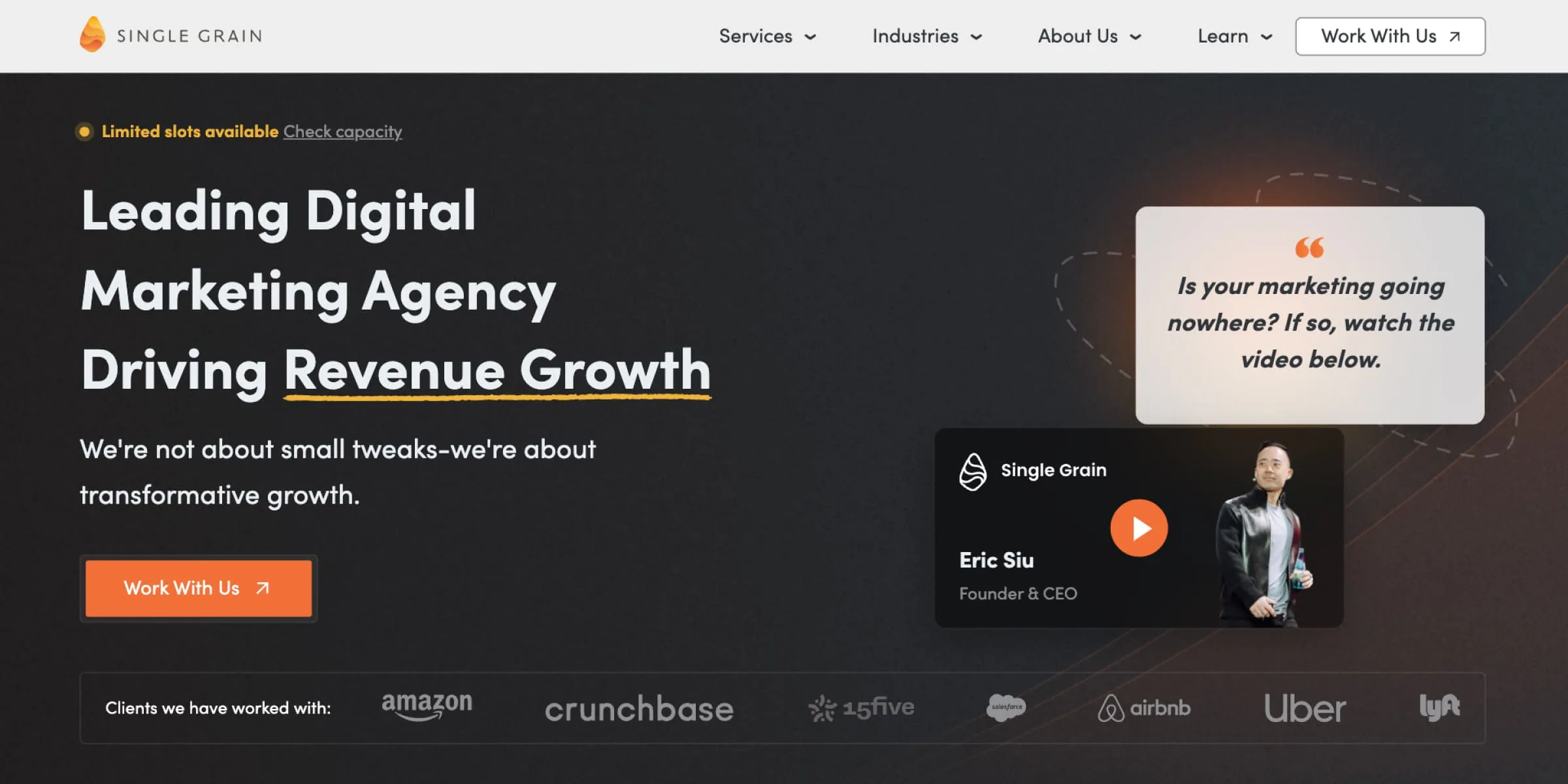 SIngle Grain Homepage