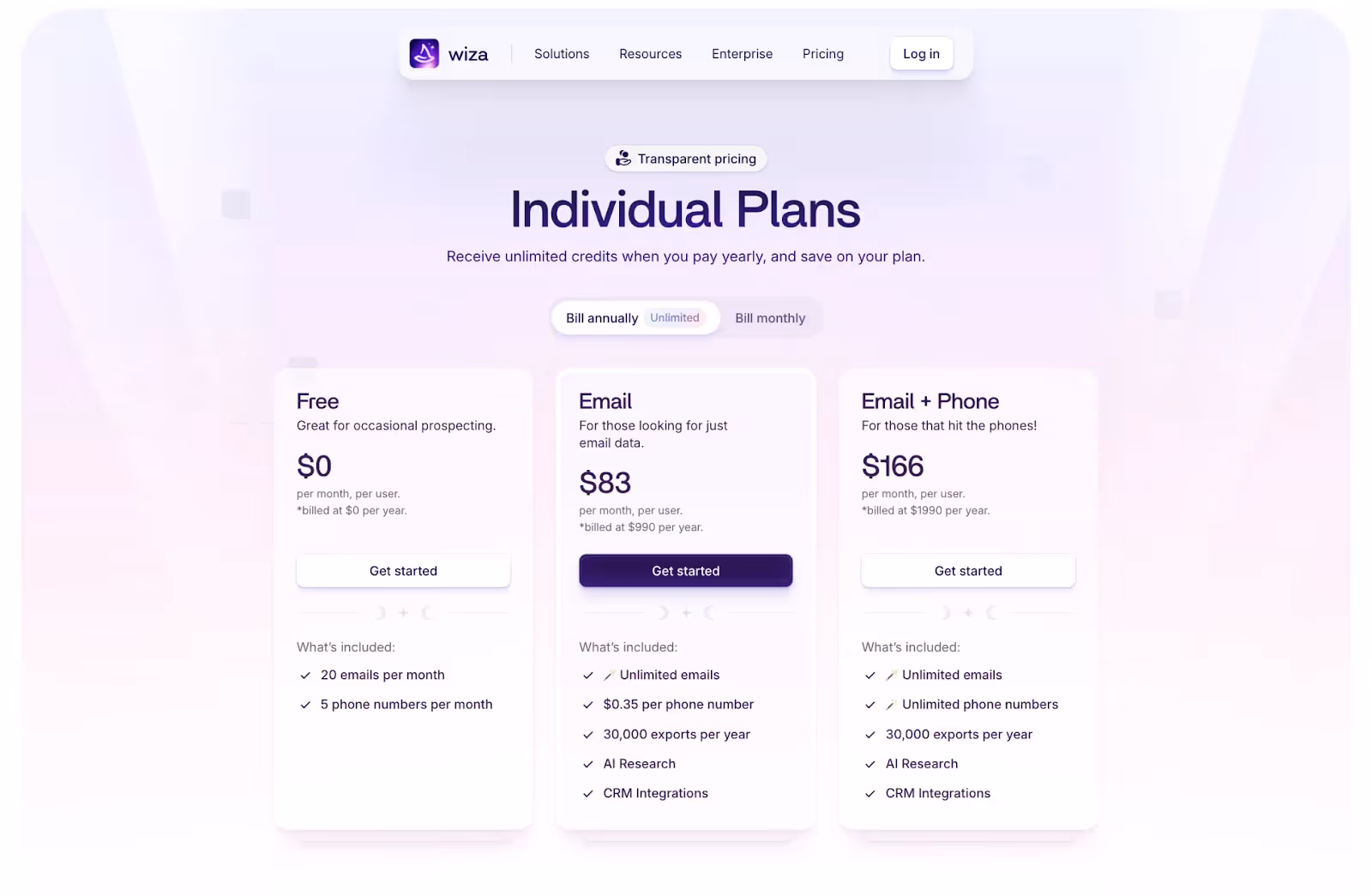 Wiza tool homepage screenshot