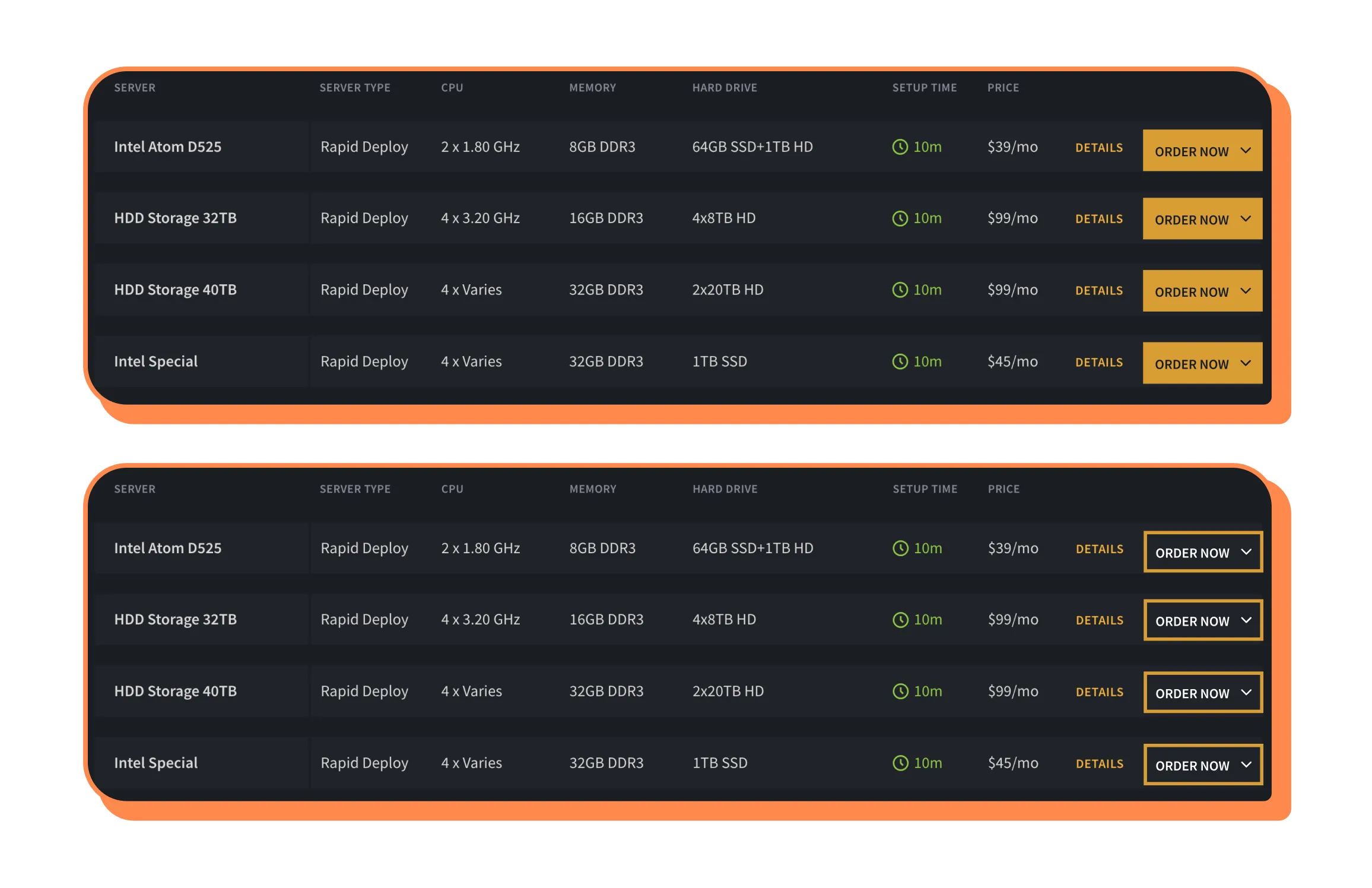 Two design options for better brand visual alignment