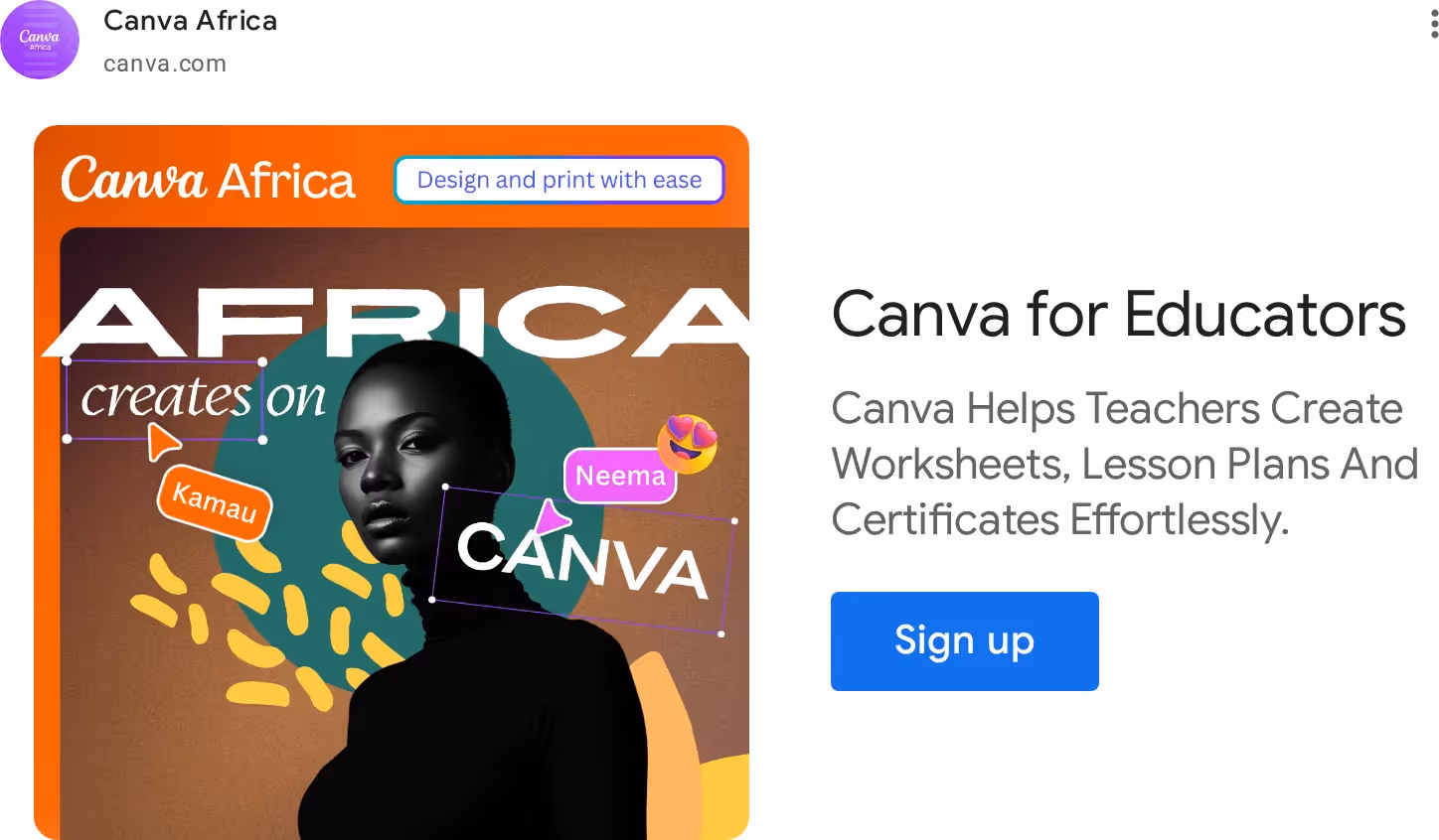 Best 10 Google Display Ads Examples for SaaS & Tech - Canva example 1