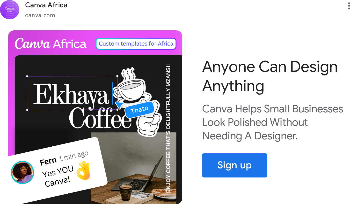 Best 10 Google Display Ads Examples for SaaS & Tech - Canva example 2