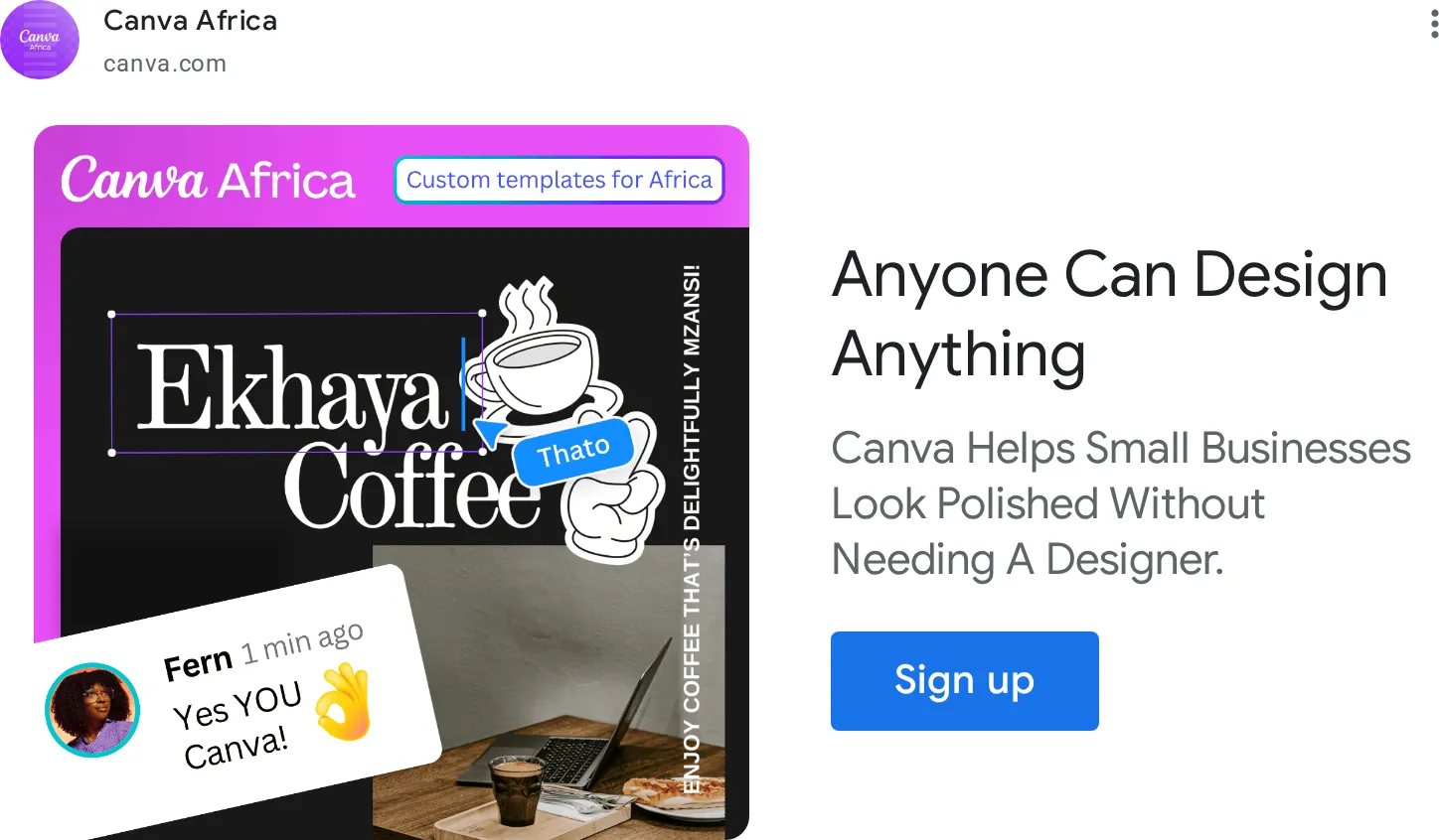 Best 10 Google Display Ads Examples for SaaS & Tech - Canva example 2