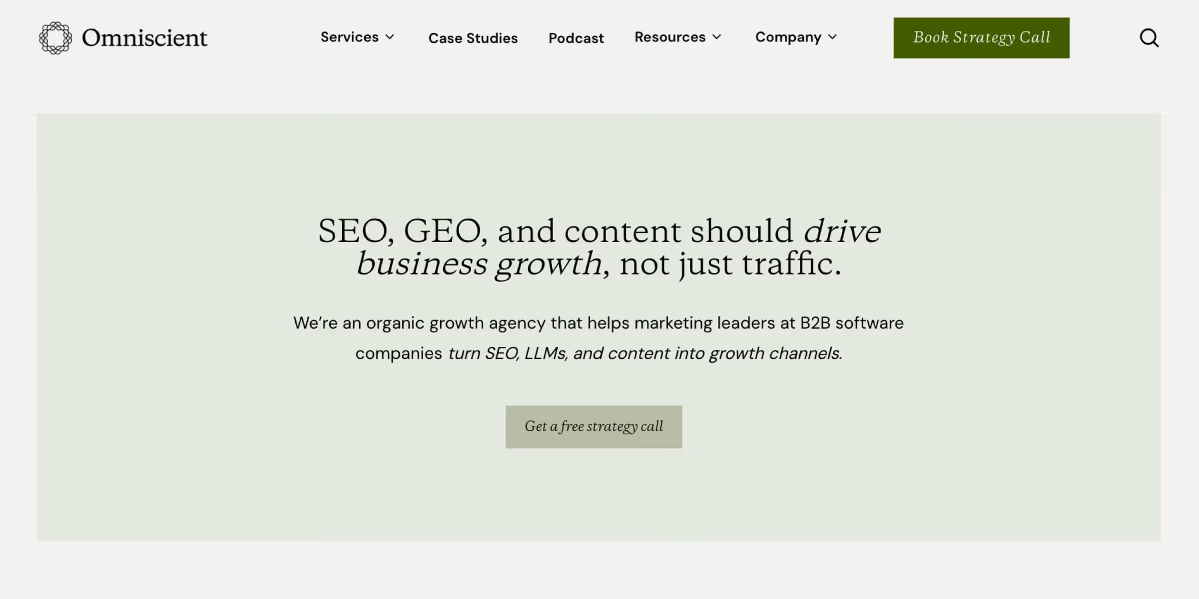 Omniscient Digital homepage